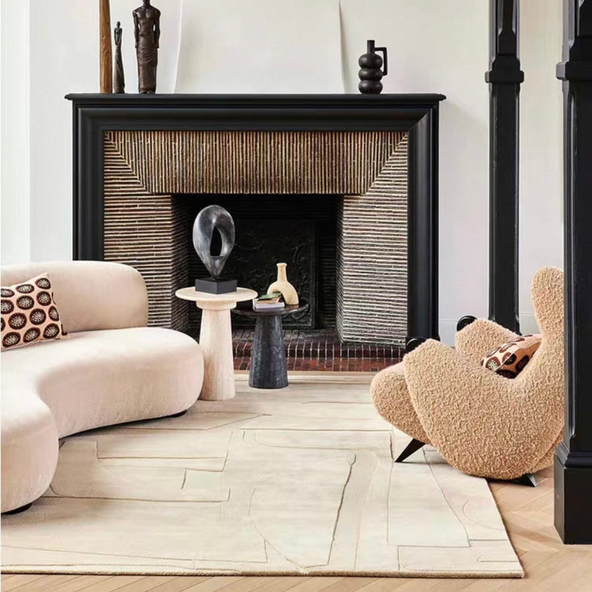 高級手作りタフティングガン刺しカーペット（Muted Form）