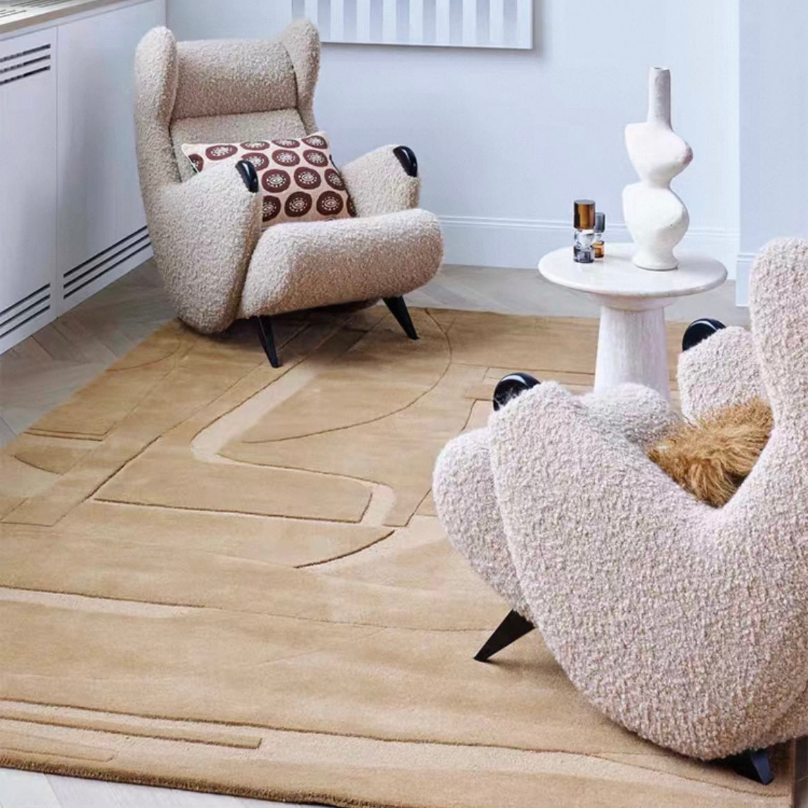 高級手作りタフティングガン刺しカーペット（Muted Form）