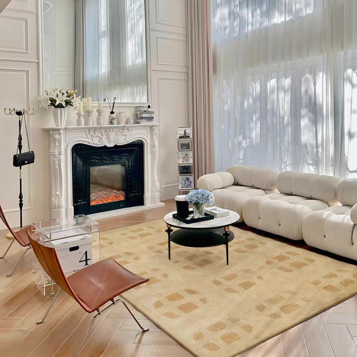 高級手作りタフティングガン刺しカーペット（Ethereal Veil）